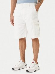 Guess Jeans Szorty materiałowe M6GD30 WGCV1 Écru Regular Fit. Szorty męskie Guess Jeans, z aplikacjami, z bawełny. Za 389.99 zł.