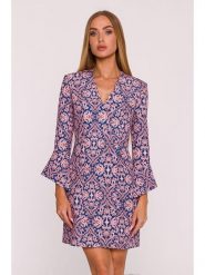 Made of emotion Sukienka w kolorze niebiesko-jasnoróżowym rozmiar: L. Niebieskie sukienki damskie Made Of Emotion, l, bez wzorów, bez kołnierzyka, bez ramiączek, mini. Za 270.39 zł.