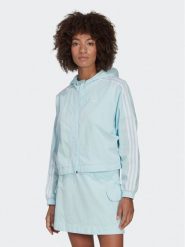 Adidas Bluza adicolor Classics HL9305 Błękitny Relaxed Fit. Niebieskie bluzy bez kaptura damskie Adidas, z bawełny. Za 199.99 zł.