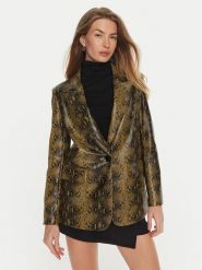 Sisley Marynarka 2S6VLW029 Brązowy Regular Fit. Brązowe marynarki i żakiety damskie SISLEY, s, bez wzorów, ze skóry. Za 349.99 zł.
