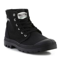 Buty Palladium Hi Organic Ii U 77100-008-M czarne. Czarne buty sportowe na co dzień damskie bez wzorów, z gumy. Za 681.40 zł.