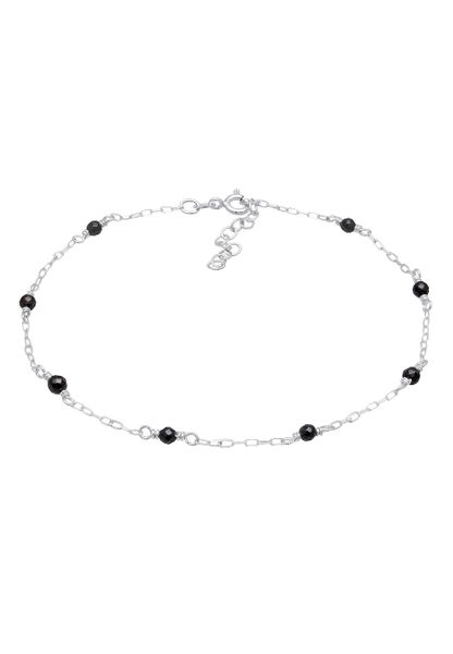 Elli Damska bransoletka na kostkę koraliki elegancka z onyksem w srebrze próby 925 Sterling Silver Bransoletki na nogę 1 ct Damski. Szare bransoletki damskie Elli, srebrne. Za 243.99 zł.