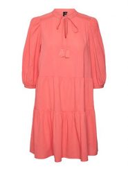 Vero Moda Sukienka w kolorze koralowym rozmiar: M. Czerwone sukienki damskie Vero Moda, m, bez wzorów, z bawełny, bez kołnierzyka, bez ramiączek, mini. Za 100.99 zł.