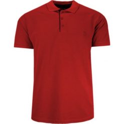 Koszulka POLO Czerwona Casualowa, Krótki Rękaw z Kołnierzykiem, Jednokolorowa -EXPOMAN. Czerwone koszulki polo męskie Expoman, m, bez wzorów, z bawełny, bez ramiączek. Za 109.00 zł.