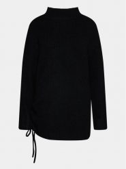 Outhorn Sukienka dzianinowa OTHAW23TDREF066 Czarny Regular Fit. Czarne sukienki damskie Outhorn, xs, bez wzorów, z dzianiny, bez kołnierzyka, bez ramiączek. Za 99.99 zł.