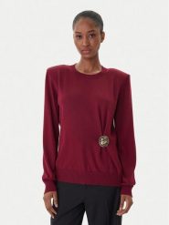 Simona Corsellini Sweter A25CPMGE0301 Czerwony Regular Fit. Czerwone swetry klasyczne damskie SIMONA CORSELLINI, xl, z wełny, bez kołnierzyka. Za 799.99 zł.