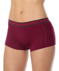 Bokserki z wełną merino damskie Brubeck ACTIVE WOOL. Fioletowe bokserki i panty damskie Brubeck, s, bez wzorów, z materiału. Za 59.99 zł.