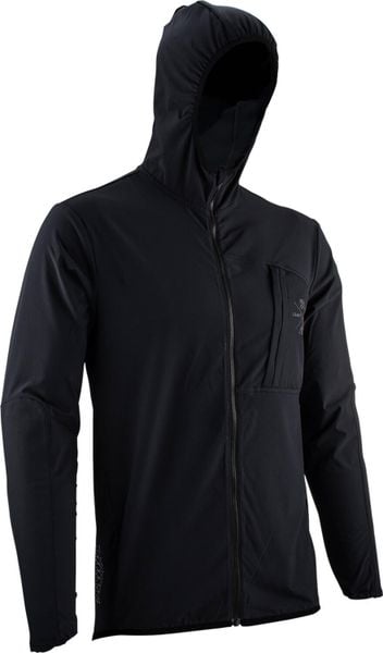 Kurtka rowerowa MTB męska Leatt Trail 1.0. Czarne kurtki męskie LEATT, m, bez wzorów, z materiału, z kapturem. Za 389.99 zł.