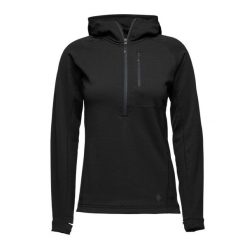 Bluza damska z kapturem Black Diamond Coefficient QZ. Czarne bluzy z kapturem damskie Black Diamond, na zimę, l. Za 594.00 zł.