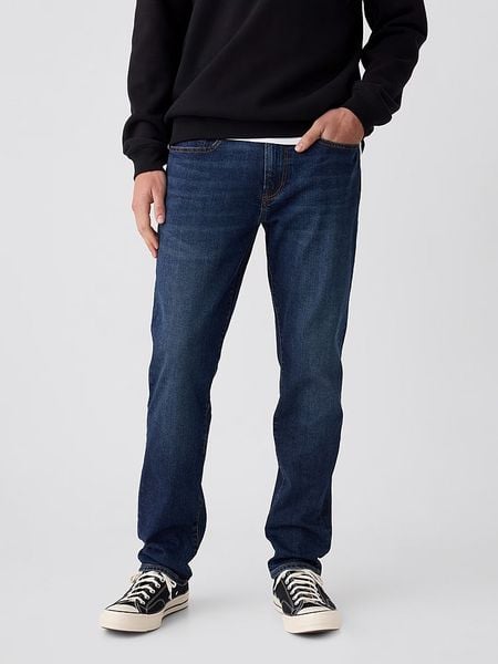 GAP Dżinsy - Slim fit - w kolorze granatowym rozmiar: W28/L32. Niebieskie jeansy męskie GAP. Za 119.95 zł.