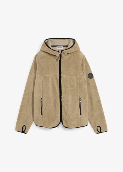 Bluza rozpinana z polaru baranka z kapturem. Zielone bluzy z kapturem damskie bonprix, z polaru. Za 144.99 zł.