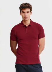 PAKO LORENTE – Gładki t-shirt polo w bordowym kolorze. Czerwone koszulki polo męskie Pako Lorente, m, bez wzorów, z bawełny, bez ramiączek. Za 99.99 zł.