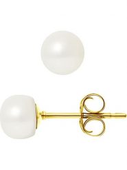 Pearline Kolczyki-wkrętki z perłami w kolorze białym rozmiar: onesize. Białe kolczyki damskie Pearline, z perłą, złote. Za 195.99 zł.