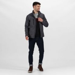 Kurtka Softshellowa Męska Trzywarstwowa. Szare kurtki męskie Regatta, l, bez wzorów, z materiału, bez kaptura. Za 159.99 zł.
