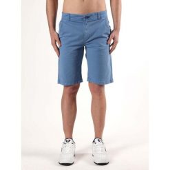 Odzież sportowa z kieszenie na co dzień na siłownię. Niebieskia szorty męskie LEONE 1947 APPAREL, bez wzorów, z bawełny, sportowe. W wyprzedaży za 101.80 zł.