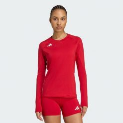 Koszulka HILO Long Sleeve Volleyball. Czerwone t-shirty damskie Adidas, m, bez wzorów, bez kołnierzyka. Za 179.00 zł.