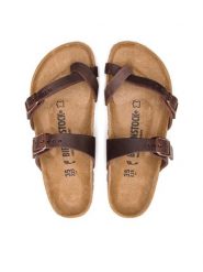 Birkenstock Japonki Mayari 0071023 Brązowy. Brązowe klapki damskie Birkenstock, bez wzorów, z nubiku, bez obcasa. Za 539.99 zł.