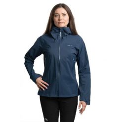 Kurtka przeciwdeszczowa damska Rab Women's Downpour Light Jacket z kapturem. Niebieskie kurtki damskie RAB, s, z kapturem. Za 659.99 zł.