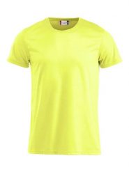 Clique Neon-T męski T-shirt z poliestru o dotyku bawełny. Żółte t-shirty męskie CLIQUE, m, bez wzorów, z bawełny, bez kołnierzyka. Za 87.94 zł.