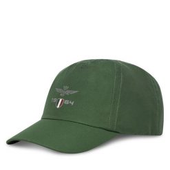 Czapka z daszkiem Aeronautica Militare. Zielone czapki z daszkiem damskie AERONAUTICA MILITARE, bez wzorów. Za 149.99 zł.