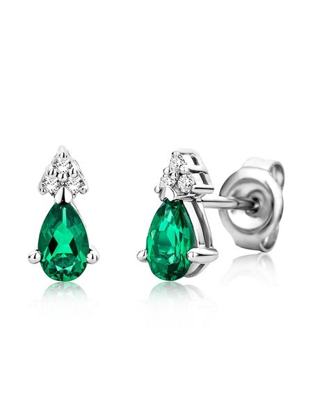 Revoni Złote kolczyki-wkrętki z diamentami rozmiar: onesize. Szare kolczyki damskie Revoni, z diamentem, złote. Za 674.99 zł.