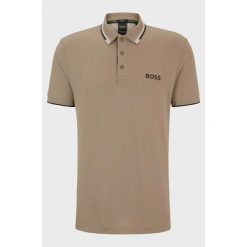 Koszulka Polo Boss Paddy Pro Light/Pastel Green regular fit beżowa. Brązowe koszulki polo męskie Boss, m, bez wzorów, bez ramiączek. Za 279.00 zł.