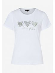 More & More Koszulka w kolorze białym rozmiar: 40. Białe bluzki damskie MORE & MORE, bez wzorów, bez kołnierzyka, bez ramiączek. Za 91.56 zł.