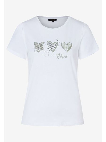 More & More Koszulka w kolorze białym rozmiar: 40. Białe bluzki damskie MORE & MORE, bez wzorów, bez kołnierzyka, bez ramiączek. Za 91.56 zł.