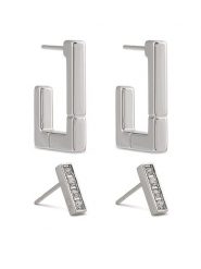 Calvin Klein Kolczyki 35000459 Srebrny. Szare kolczyki damskie CALVIN KLEIN, metalowe. Za 419.99 zł.