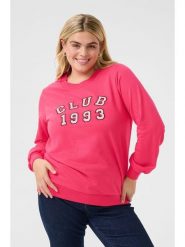 KAFFE curve Bluza w kolorze różowym rozmiar: M. Różowe bluzy bez kaptura damskie KAFFE curve, m. Za 86.99 zł.