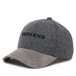 Czapka z daszkiem Weekend Max Mara. Szare czapki męskie Weekend Max Mara, bez wzorów. Za 344.99 zł.