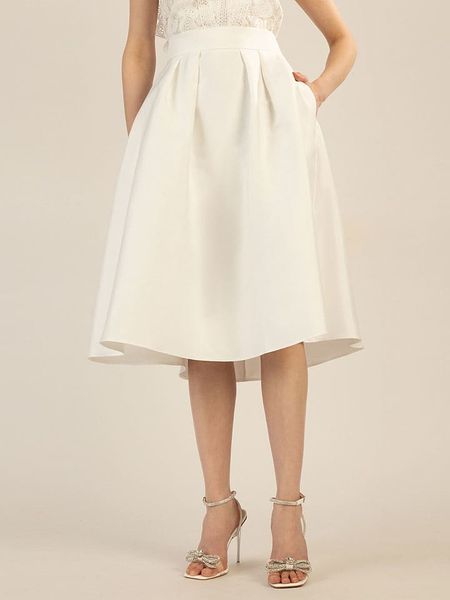 APART Spódnica w kolorze kremowym rozmiar: 46. Brązowe spódniczki damskie Apart, bez wzorów, midi, rozkloszowane. Za 186.19 zł.