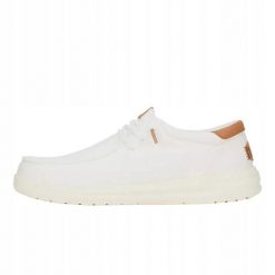 HeyDude Męskie Mokasyny Paul Canvas. Białe mokasyny męskie Hey dude, z materiału. Za 379.00 zł.