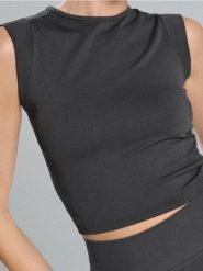 Koszulka active - szary. Szare t-shirty damskie Sinsay, l, bez wzorów, bez kołnierzyka. Za 29.99 zł.