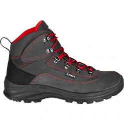Buty trekkingowe Alpinus Brahmatal High Active GR43321 szare. Szare buty trekkingowe męskie na jesień, z nylonu, bez zapięcia, trekkingowe. Za 511.82 zł.