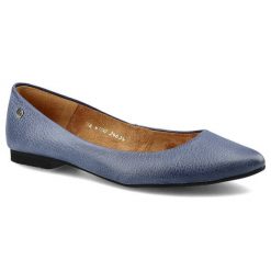 Granatowe Baleriny Maciejka Eleganckie Buty. Niebieskie baleriny damskie Maciejka, bez wzorów, z jeansu, bez obcasa, na płaskiej podeszwie. Za 189.00 zł.