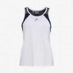 Koszulka bez rękawów damska CLUB 22 Tank Top. Białe bluzki sportowe damskie HEAD, xl, bez wzorów, z dżerseju, bez kołnierzyka. W wyprzedaży za 101.50 zł.