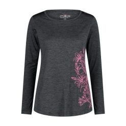 Damska koszulka z długim rękawem CMP. Czarne bluzki damskie CMP, l, bez wzorów, bez kołnierzyka. Za 212.00 zł.