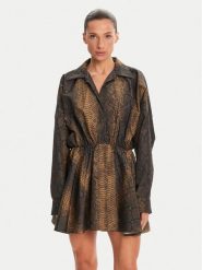 NORMA KAMALI Sukienka codzienna ST4243PHA71302 Brązowy Relaxed Fit. Brązowe sukienki damskie NORMA KAMALI, na co dzień, m, bez wzorów, z syntetyku, bez kołnierzyka, bez ramiączek, proste. Za 889.99 zł.