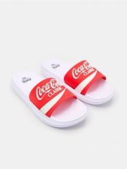 Klapki Coca-Cola - wielobarwny. Klapki damskie Sinsay, bez wzorów, bez obcasa. Za 35.99 zł.