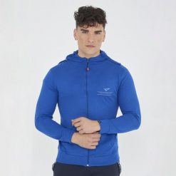 Kobieta Running Kurtka Oddychająca z Kieszeniami i Zamkiem Model Raya. Niebieskie kurtki damskie Legea, xl, bez wzorów, z bawełny, bez kaptura. Za 124.00 zł.