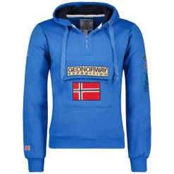 Bluza Geographical Norway GYMCLASS ROYAL BLUE EO DB MEN 100 błękit królewski. Niebieskie bluzy bez kaptura męskie Geographical Norway, xl. Za 169.00 zł.