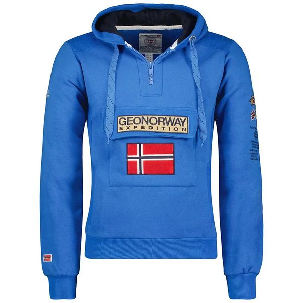 Bluza Geographical Norway GYMCLASS ROYAL BLUE EO DB MEN 100 błękit królewski. Niebieskie bluzy bez kaptura męskie Geographical Norway, xl. Za 129.00 zł.