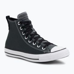 Trampki męskie Converse Chuck Taylor All Star Leather. Czarne trampki i tenisówki męskie Converse, bez wzorów, bez zapięcia. Za 379.99 zł.