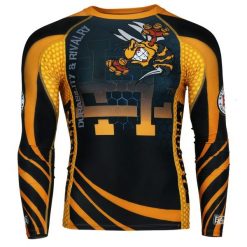 Koszulka sportowa męska Rashguard do MMA EXTREME HOBBY ANGRY WASP. Czarne bielizna termoaktywna męska EXTREME HOBBY, m, bez wzorów, z bawełny. Za 209.00 zł.