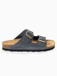 Bluebay Skórzane klapki "Aristote" w kolorze szarym rozmiar: 36. Szare klapki damskie Bluebay, bez wzorów, bez obcasa. Za 162.87 zł.