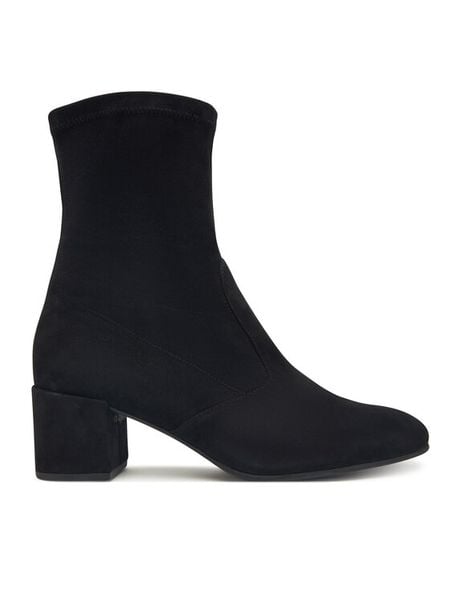 HÖGL Botki Delicate 0-134142-0100 Czarny. Czarne botki damskie HÖGL, ze skóry, bez obcasa, na słupku, bez zapięcia. Za 579.99 zł.