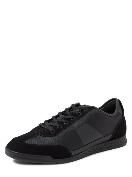 BOSS buty sportowe - Nitan_Lowp Mężczyźni Tekstylia czarny, 44. Czarne buty sportowe na co dzień męskie Boss, z materiału, bez zapięcia. Za 429.95 zł.