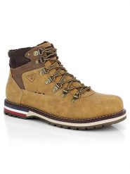 Kimberfeel Botki "Leo" w kolorze beżowym rozmiar: 46. Brązowe buty zimowe męskie Kimberfeel, z materiału, bez zapięcia. Za 174.43 zł.