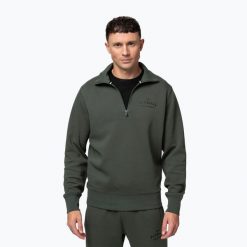 Bluza męska Pitbull Sampson HZ. Zielone bluzy bez kaptura męskie PITBULL, l, z bawełny. Za 229.99 zł.